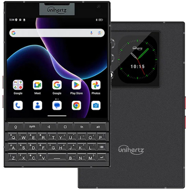Unihertz Titan 2 鍵盤手機 雙螢幕 Android 15 5G NFC, 黑色, 512GB