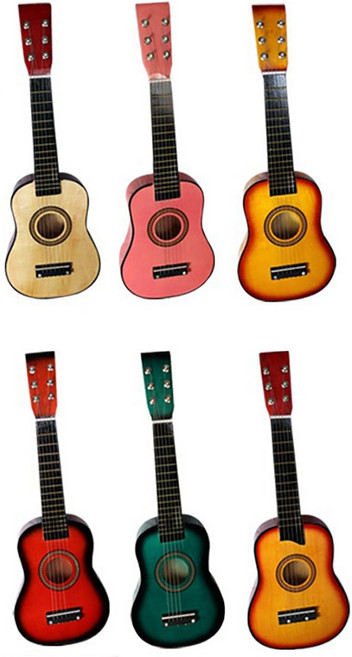 SMN 연주가능 미니 기타 / 클래식 통기타 / 포크 / 어린이 선물 / 여행용, A.원목, 1개