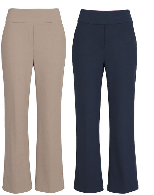 [투엘라] (1+1) 뱃살 제로 빅밴드 여성 골프 부츠컷 팬츠_ 숏/롱기장 S-2XL 데일리핏 스판 세미부츠컷 6color [자체제작] 2ELA