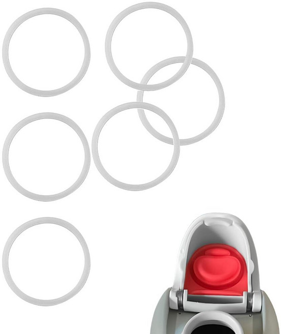 Owala FreeSip용 물병 개스킷 교체품 실리콘 뚜껑 씰 O 링 밀봉 개스킷 교체 부품 액세서리 Owala 스테인리스 스틸 컵과 호환 (그레이), 투명