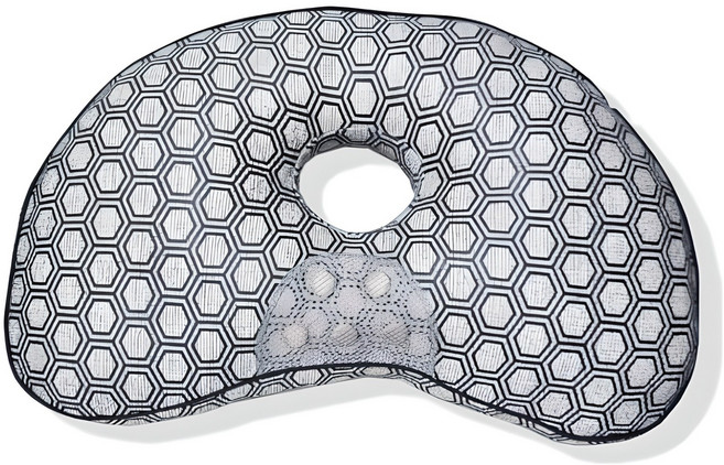 그래핀 기능성 경추 건강 자석 베개 배연정 거북목 일자목 코골이 방지 잠 잘오는 통세척 항균 숙면 베개, 1개, 반달-그레이