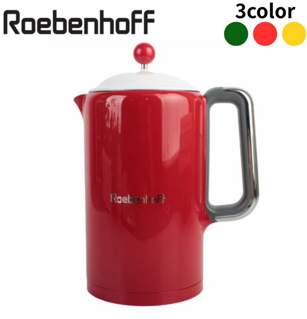 [본사정품]레벤호프 전기포트 온도조절 커피포트 무연마 스테인리스 무선 주전자 1.5L, 레드