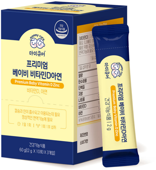 마미큐어 아기 비타민D아연 베이비 돌 유아 영양제, 1개, 60g