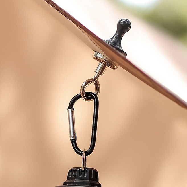 렛포레 초강력 캠핑 자석고리 마그네틱 행어 도킹텐트 고정 홀더 걸이 비너 포함, 1개