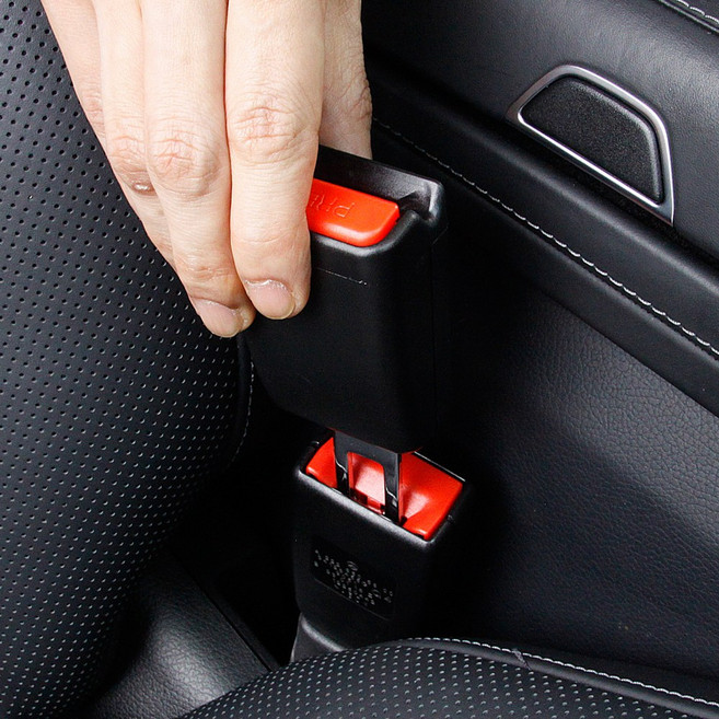 차량용 안전벨트 확장 연장 버클 클립 25mm 21mm 폭스바겐 아우디 벤츠 BMW 호환 용품, 02. 21mm타입 (연장형) 브라운, 1개