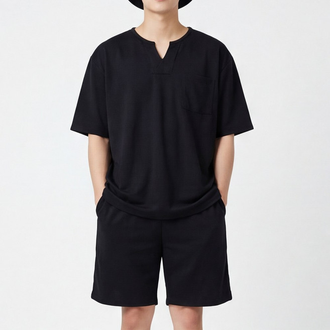 루크 남성 데일리 반팔 반바지 세트 남자 남성용 운동복 추리닝 츄리닝 체육복 트레이닝 코디 여름 반팔티 셋트 티셔츠 바지