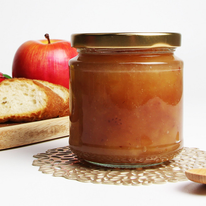 공용쨈300 유리병 1박스, 70파이 러그캡/실버, 48개, 260ml