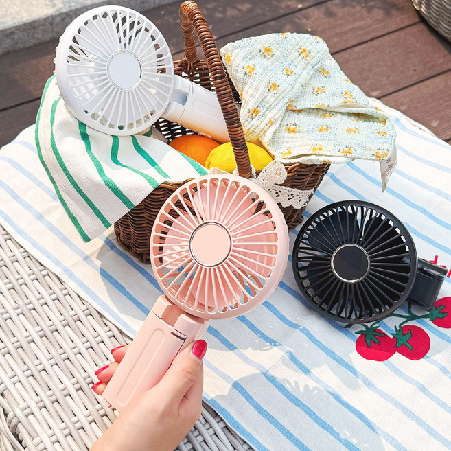 우산 양산 고정 휴대용 선풍기 3컬러, 우산고정선풍기(블랙)
