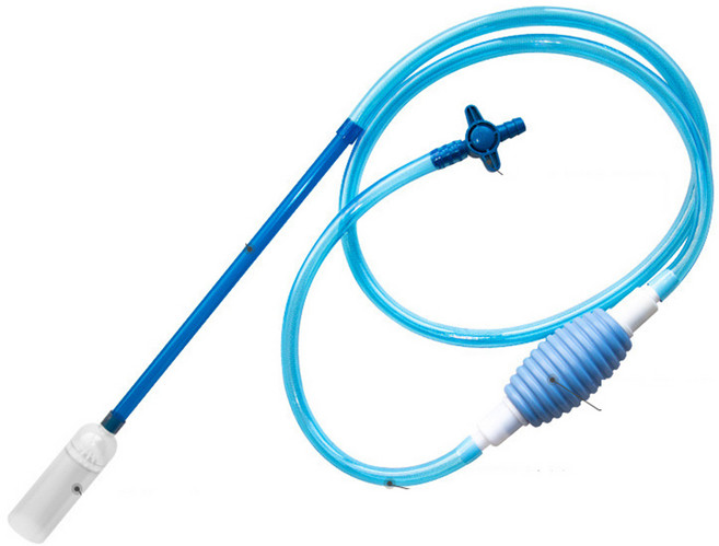 수족관 물 교환기 모래 세척기 사이펀 튜브, 푸른 색, 1개