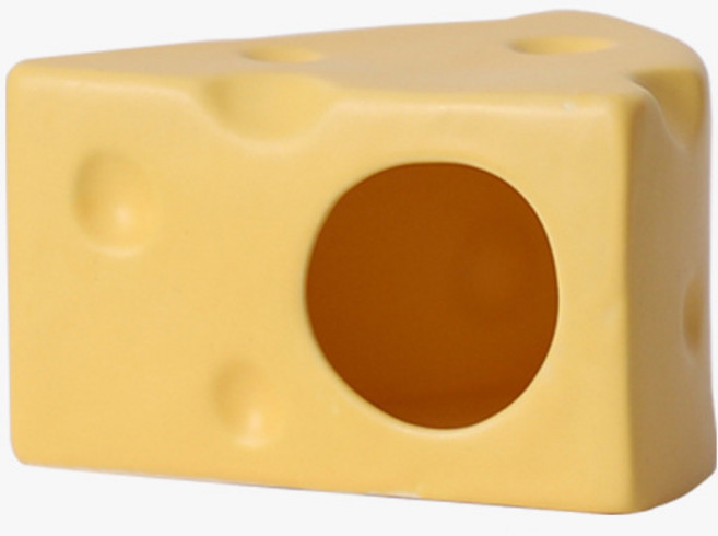 시즌마루 치즈 세라믹 파충류 은신처 하우스, 1개, 옐로우