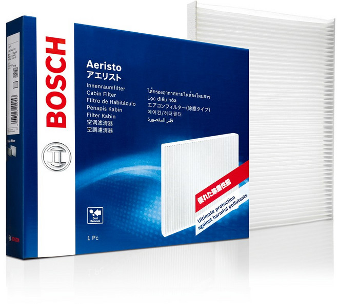 보쉬 차량용 에어컨 히터필터 PM2.5 쉐보레 스파크/아베오/라세티/올란도/알페온/트랙스, S5519, 1개