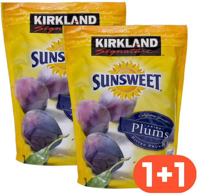 [정품] [1+1] 커클랜드 건자두 1.58kg, 2개