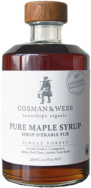 유기농 코스만웹 퓨어메이플시럽 커피 크로플 베이글 녹차라떼시럽 단일숲생산 SINGLE FOREST, 375ml, 2개