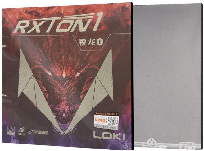 로키 RXTON-1 탁구러버 - 안정적인 올라운드형 / 균형 잡힌 스핀 & 컨트롤, Black, 1개