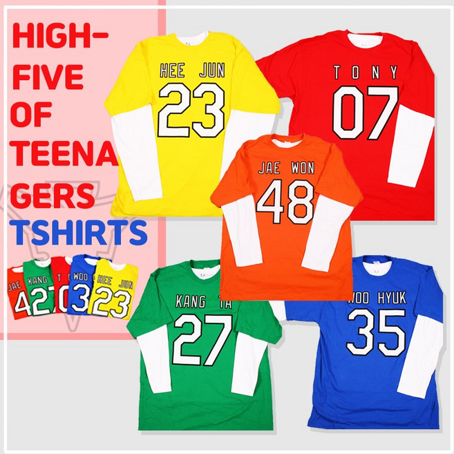 에쵸티 H.O.T. 고급형 플록 콘서트 캔디 등번호 티셔츠 긴팔 반팔