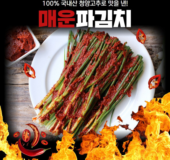 경자네 국내산 전라도 청양 실비 알싸하게 매운 파김치, 1개, 500g