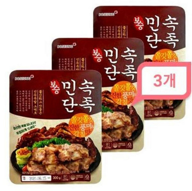 청정원 보승 민속단족 족발 300g 3개 (소스 별첨), 단품