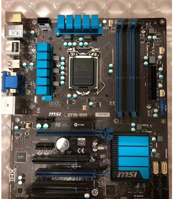 ASUS MSI BIOSTAR B150M/P8B75/ZH77/Z77/B75/TB250/B150/H110M/H61/AM3 M5A78L AMD 1151 1150 1155 DDR4 DDR3 마더 보드 mobo, MSI Z77A-G43 1155