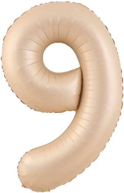 파티아일랜드 1m 숫자 호일 풍선 베이지 9 파티용품 생일이벤트 숫자풍선 40인치, 1개