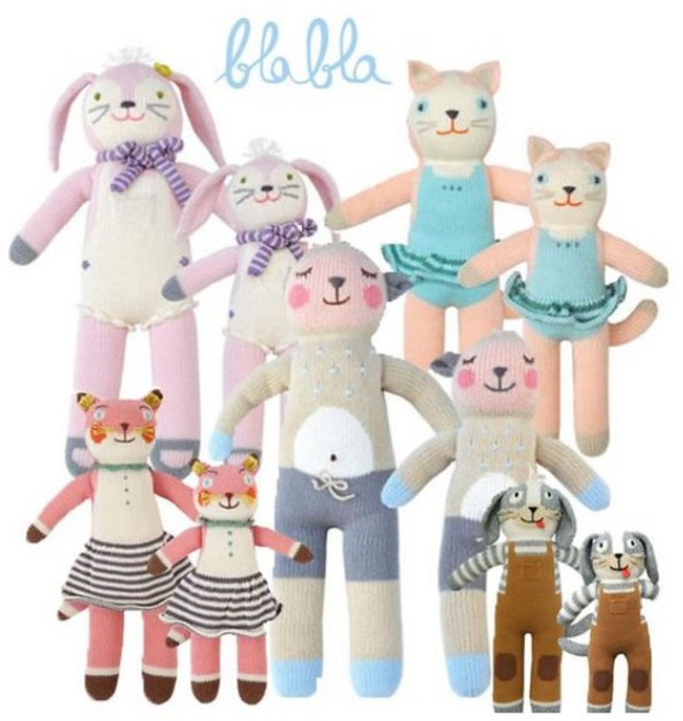 블라블라 애착인형 페루 핸드메이드 아기선물 BlaBla Splash the Cat Large, Wooly the Sheep, 1개