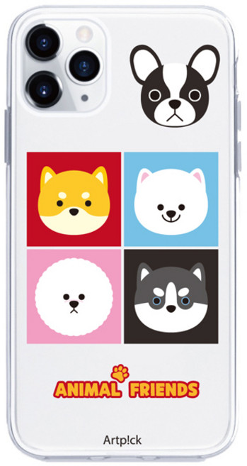 헬리움 애니멀 프렌즈 투명젤리 케이스 갤럭시 S21 S22 노트20 시리즈