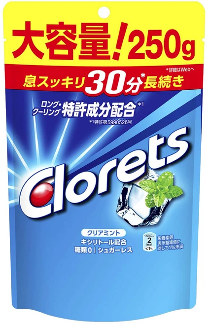 클로레츠 XP 클리어 민트 스탠드 파우치, 250g, 1개 - 쿠팡