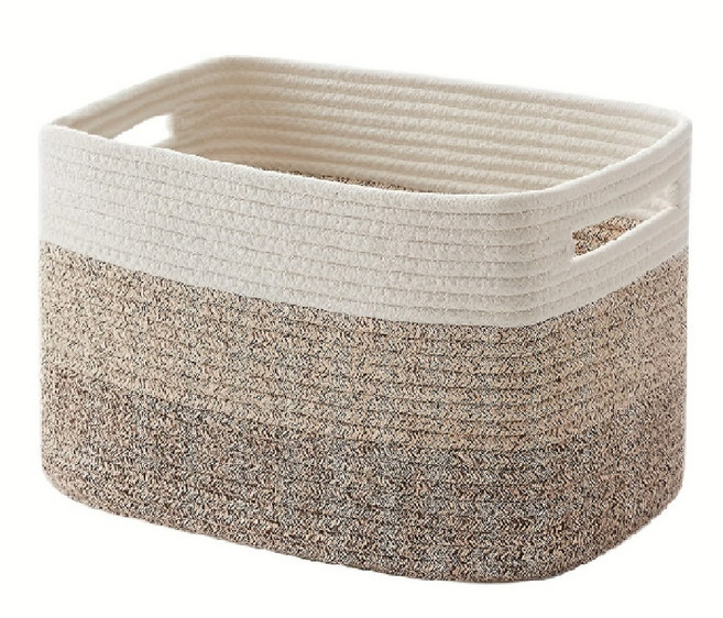 패브릭 천 수납 정리함 박스 리빙박스 장난감 생활용품, 아이보리, 1개