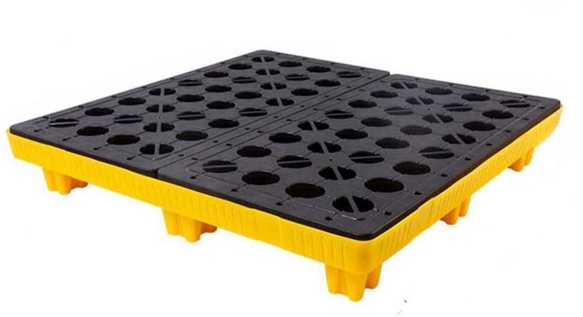 누출방지파렛트 오일 지게차 파렛트 트레이, D4 4배럴 1200x1200x170mm, 1개