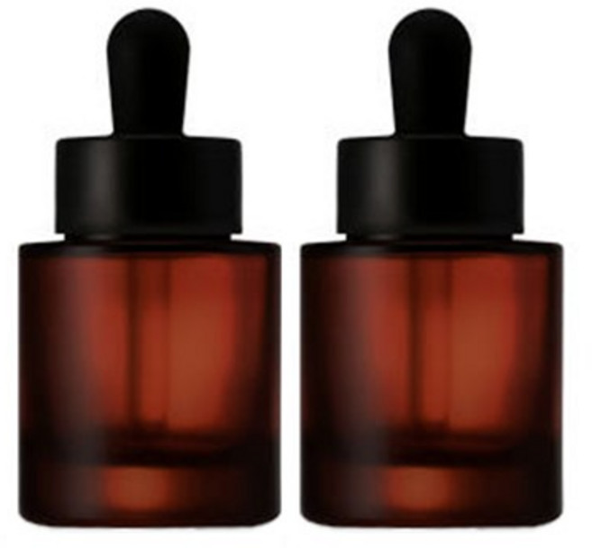 닥터보틀 두꺼운 유리 점보 스포이드 오일 소분 갈색 용기, 2개, 15ml 브라운