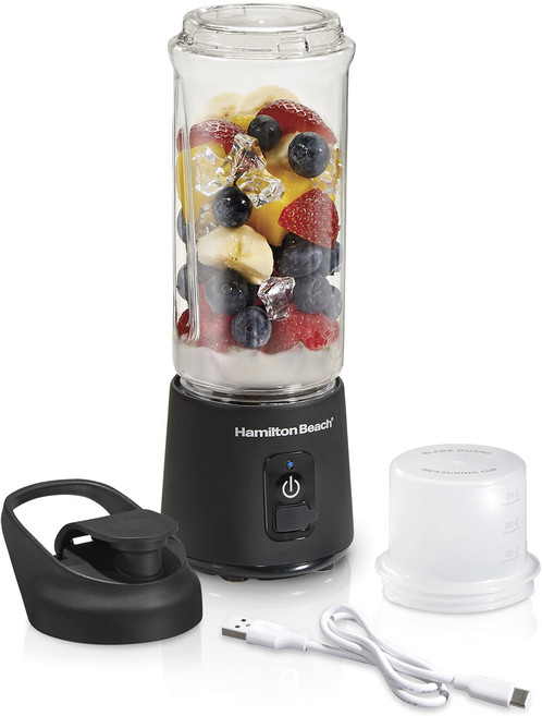 Hamilton Beach Mini Cordless Portable Personal Blender for Shakes and Smoothies USB Rechargeable