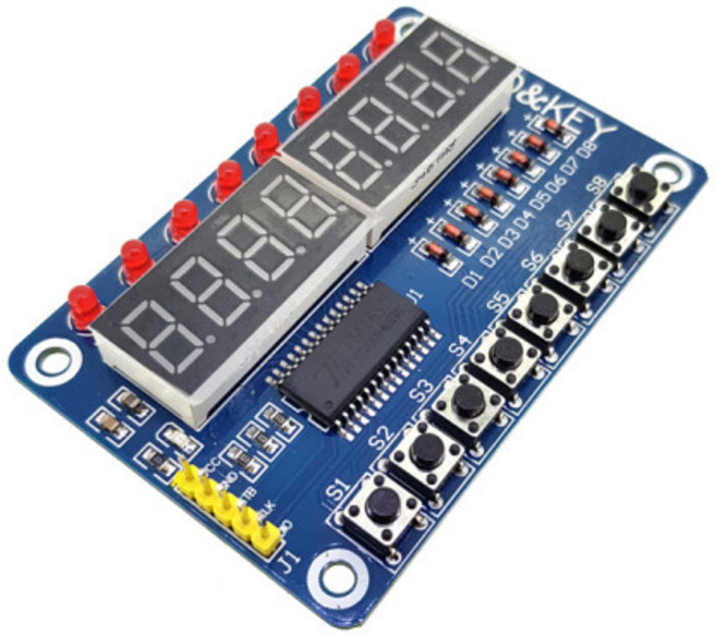 아두이노 TM1638 8채널 디스플레이 모듈 TM1638-KEY-DISPLAY-Module, 1개