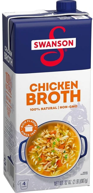 스완슨 100% 내추럴 글루텐 프리 치킨 브로쓰, 907g, 2개 - 쿠팡