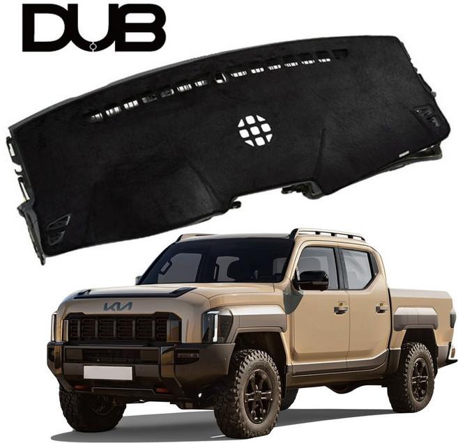 DUB 논슬립 벨벳 대쉬보드 커버 타스만, 타스만(25년~현재)충전포트무, 블랙