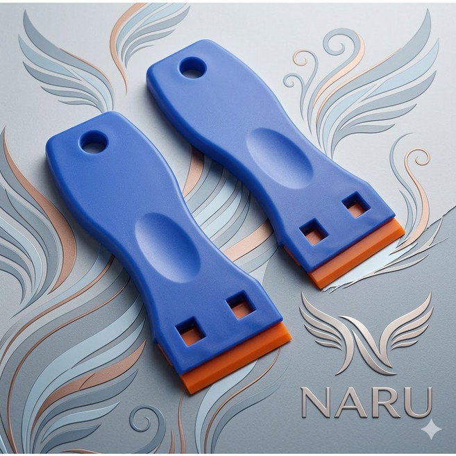 나루 다용도 스티커 제거 플라스틱 스크래퍼 (날 4개포함), 1세트