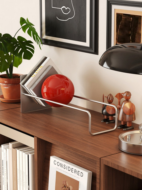 북엔드 스테인레스 키네틱 볼 슬로프 책꽂이 지지대 데스크 소품, 3개, 3개 스탠드 구매시 공 증정