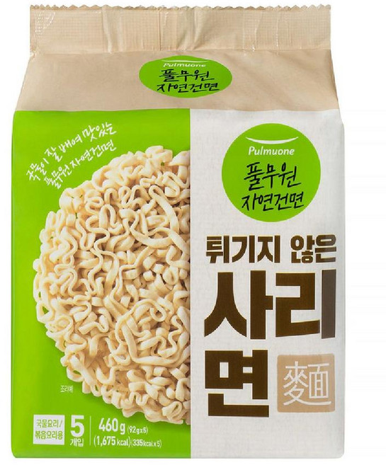 풀무원 생면식감 튀기지 않은 사리면 자연건면 (5개) 92gx5EA, 1개
