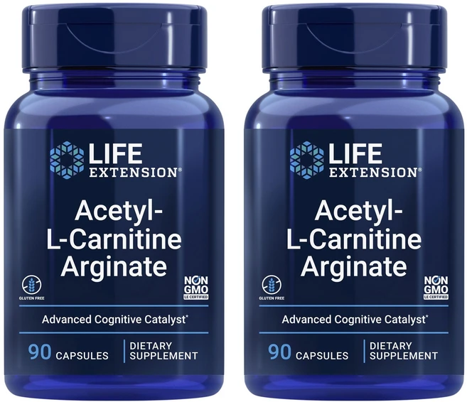 라이프익스텐션 아세틸-L-카르니틴 아르기네이트 캡슐, 90정, 2개 - 쿠팡