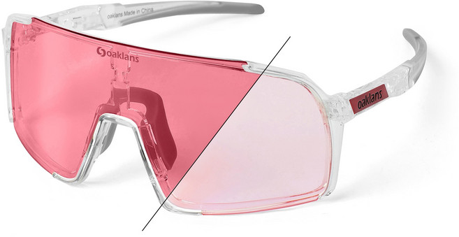 선플러스 스포츠 변색 선글라스 도수클립, SG70 C23 크리스탈/레드변색, 1개