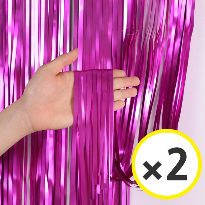 생일파티 용품 파티커튼 42컬러 홀로그램/새틴 무광/파스텔/샤이니 포토존 소품 은박 수술 가랜드 커튼 [에브리띵스마일], 새틴  푸치샤, 2개