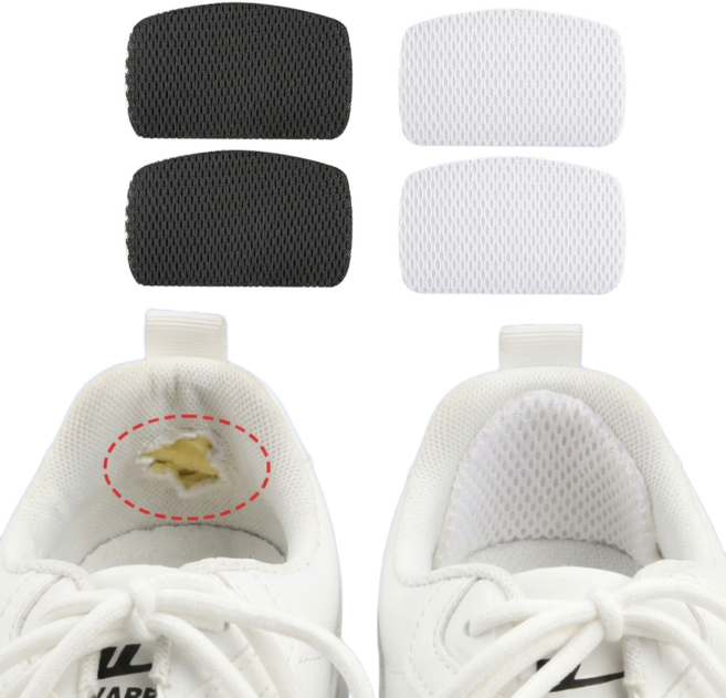 로멀리 신발 뒤꿈치 수선 메쉬 패드, 4개, 혼합색상