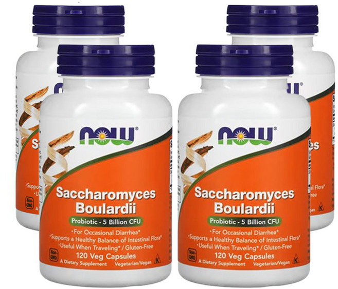 나우푸드 사카로미세스 보울라디 프로바이오틱 50억CFU 120베지캡슐, 4개, 120정