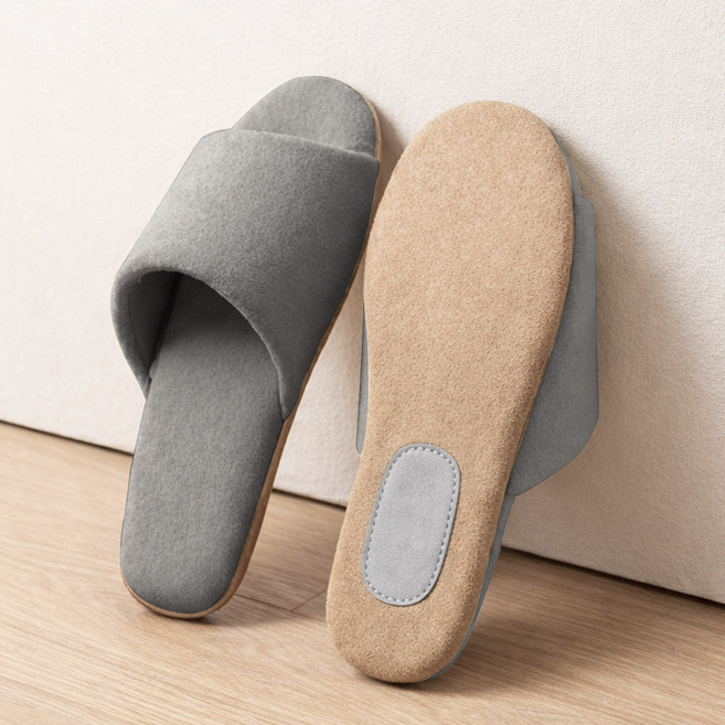 프랜베이 무소음 거실화 층간소음 실내 슬리퍼, 1개, 그레이