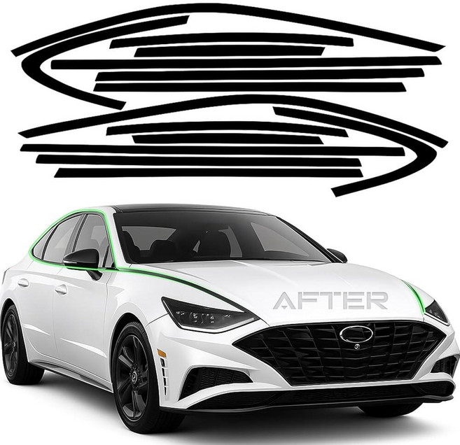 Iwannachange Side Window Trim Chrome Delete Vinyl Wrap Overlay fit for 2020 2021 2022 2023 2024 20