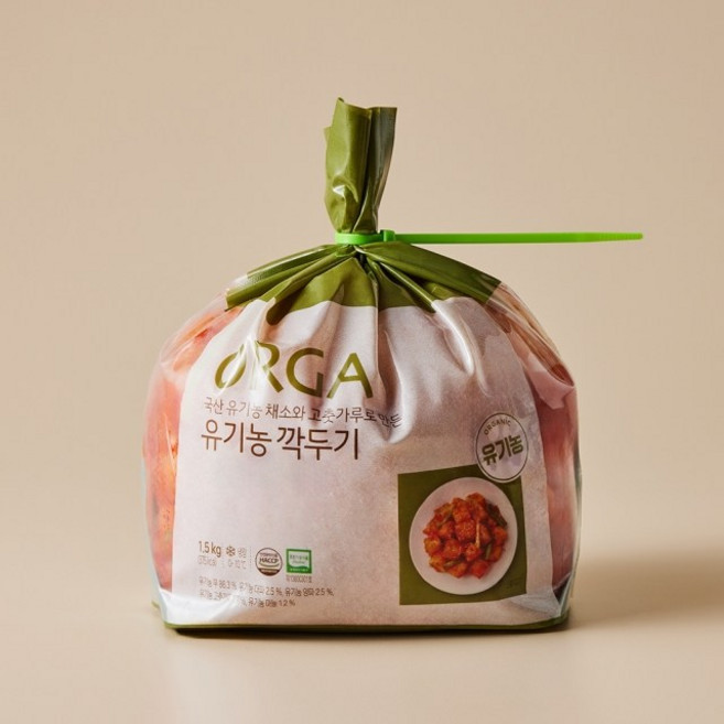 [풀무원] [올가] 유기농 깍두기, 1개, 1.5kg