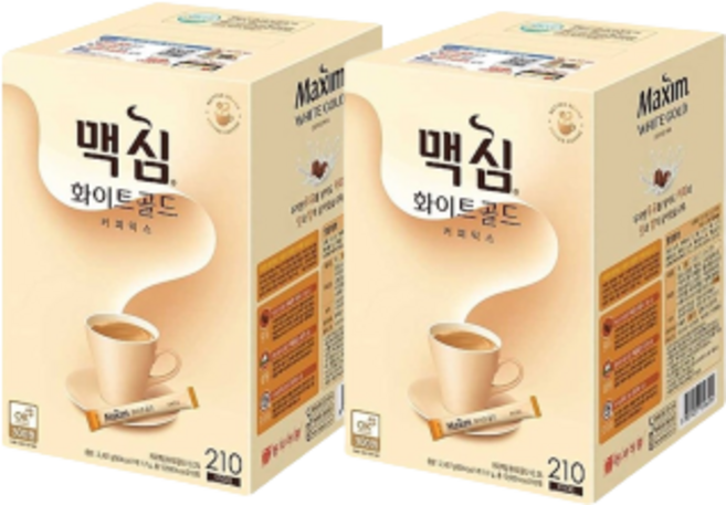 맥심 화이트 커피믹스 210T x 2개, 11.7g, 210개입
