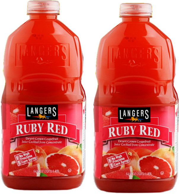 랭거스 루비레드 자몽 주스, 1.89L, 2개