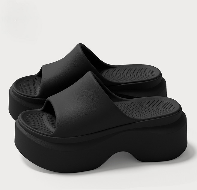 패션 발편한 통굽 키높이 7cm 푹신푹신 경량 EVA 통굽 쿠션 슬리퍼