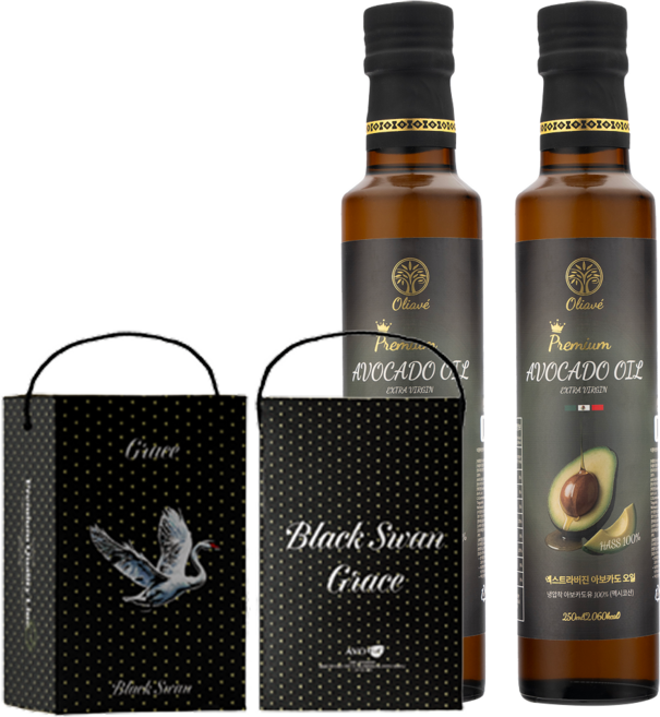 올리아베 선물세트 엑스트라버진 멕시코 최상급 HASS품종 100% 냉압착 아보카도오일, 2개, 250ml