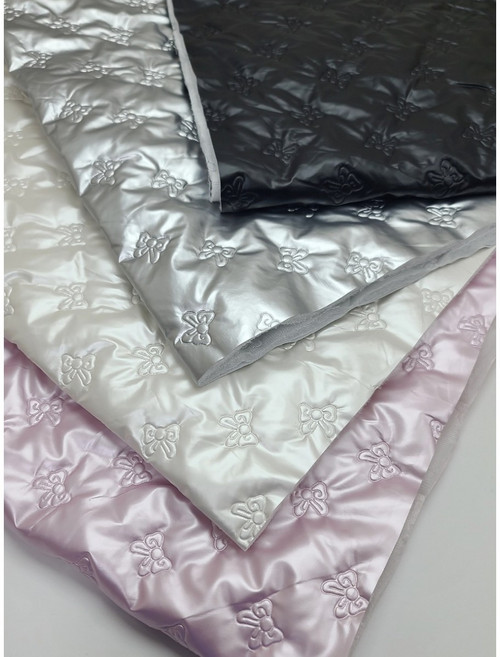유광 리폰 양면 리본 솜패딩 누빔 퀼팅 4종 패딩 가방 파우치 쿠션 조끼 소품 원단, 실버