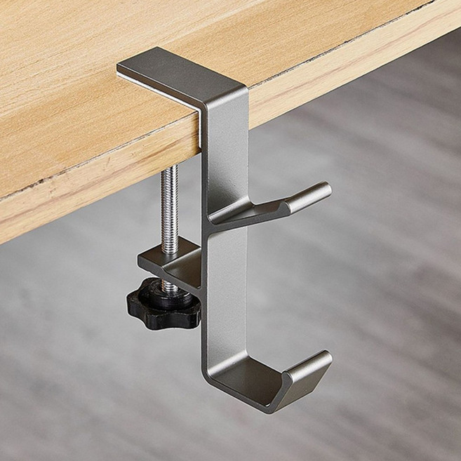 리빙공감 2단 책상 가방 걸이 후크, 2개, 그레이